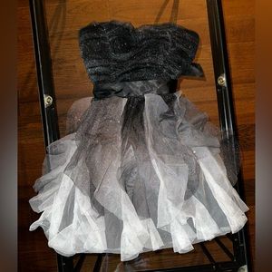 Sparkly black and silver mini dress. worn once
